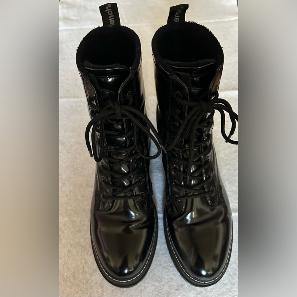BENCH Black Lace-Up Women's Combat Boots
